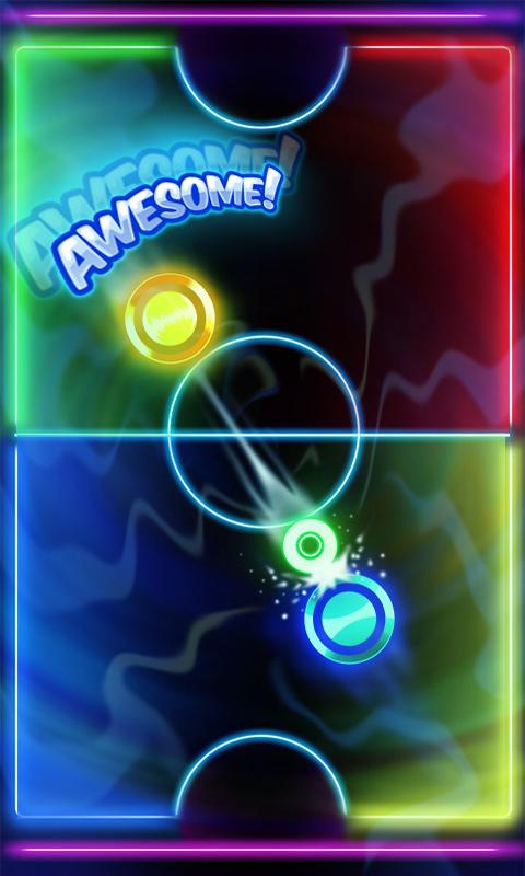 Android application Glow Air Hockey screenshort