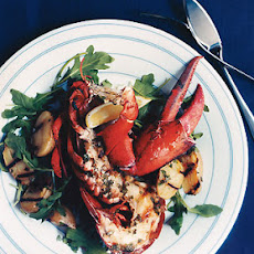 Grilled Lobster and Potatoes with Basil Vinaigrette