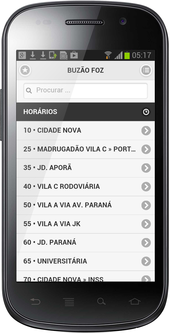 Android application Buzão Foz Free - Foz do Iguaçu screenshort