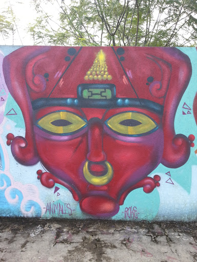 Graffiti Red Face God