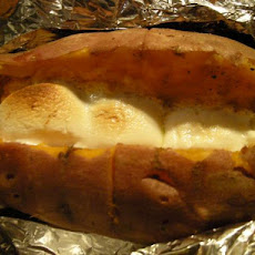 Brown Sugar & Marshmallow Baked Sweet Potatoes