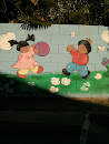 Mural of Kids Playing