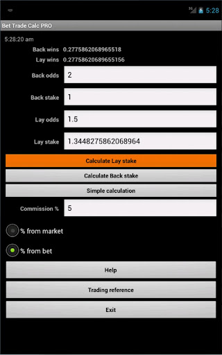 Bet Trading Calculator PRO