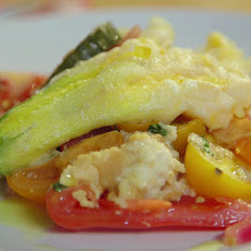 Ricotta-Stuffed Zucchini Blossoms with Panzanella