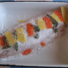 Citrus Cured and Marinated Red Snapper in a Salad