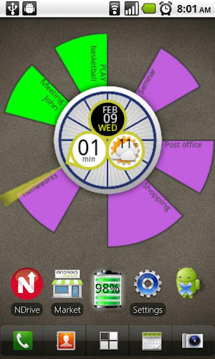 Clock Organizer Weather Widget