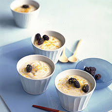 Lemon Cream with Blackberries