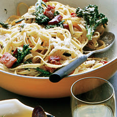 Lemon Fettuccine with Broccoli and Pancetta 