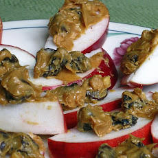 Peanut Butter, Chocolate, Raisin Stuffed Apples !