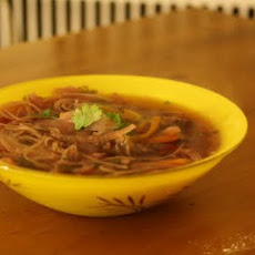 Gingeriest Asian Broth with Noodles