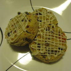 Carrot cake cookies with orange-cream cheese icing