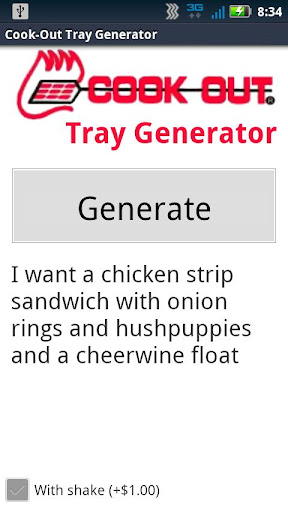 Cook-Out Tray Generator