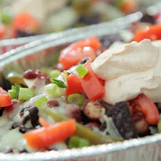 Blue Corn Chip Nachos with Pepper Jack Cheese
