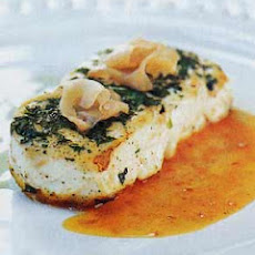 Halibut with Sambal Vinaigrette and Wasabi Cream