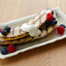 Grilled Bananas with Maple Creme Fraiche