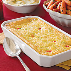 Corn Pudding with Scallions and Red Pepper