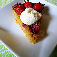 Strawberry Goat Cheese Oat Pie with Whipped Goat Cheese