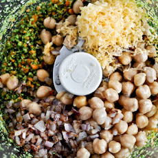 BBQ Cheddar Chickpea Burgers