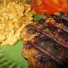 Spicy Minced Beef Kebabs With Hot Chickpea Puree