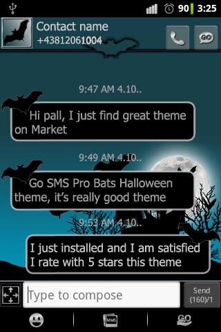 Halloween theme for GO SMS Pro