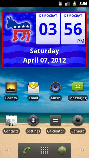 Democrat Clock Widget