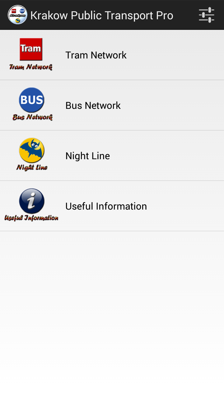 Android application Krakow Public Transport Pro screenshort