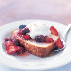 Lemon Pound Cake with Berries and Whipped Cream
