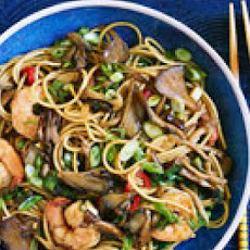 Mushroom and Shrimp Noodle Bowls
