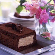 Mocha Cake with Malted Semifreddo