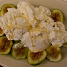 Caramel Drizzled Figs and Ice Cream
