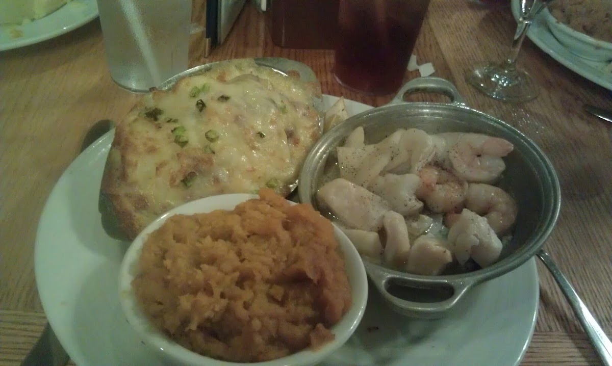 Seafood Medley (forgot to take the pic first & ate some) & 2 sides (there were 9 choices!)