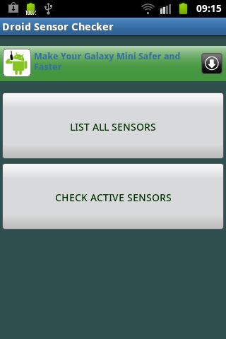 Droid Sensor Checker