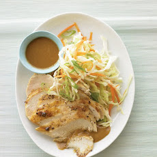 Peanut Chicken with Cabbage Slaw
