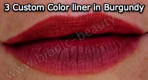 3 Custom color lip liner in Burgundy