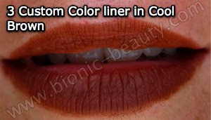 Three Custom Color lip liner in Cool Brown