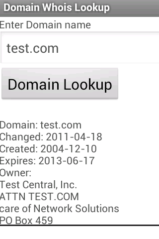 Domain Whois Lookup