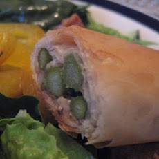 Vegan Asparagus Phyllo Rolls