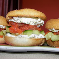 Mini Club Sandwiches With Salmon Carpaccio and Maple