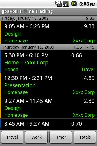 gbaHours Trial Time Tracking