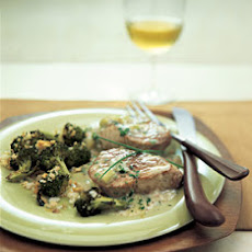 Pork Medallions with Mustard-Chive Sauce