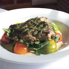 Grilled Brined Chicken with Chimichurri Sauce