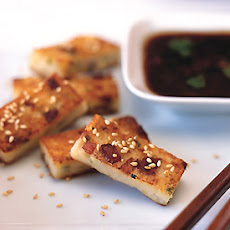 Golden Crisp Daikon Cake with Spicy Herb Soy Sauce