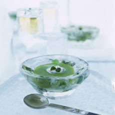 Chilled Pea Broth with Lemon Cream