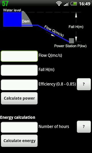 Hydropower calculator