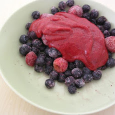 Blackberry and Vodka Sorbet With Mixed Berries