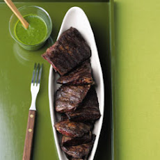Skirt Steak with Cilantro Garlic Sauce