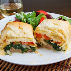Lamb Exohiko (Lamb, Spinach and Cheese Stuffed Phyllo Parcels)