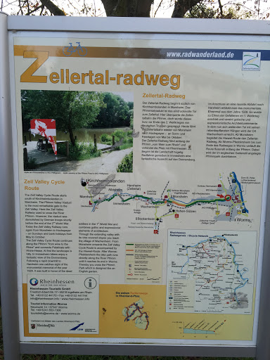 Zellertal-Radweg Hinweistafel