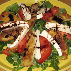 Deconstructed Eggplant Parm Salad with Balsamic Reduction