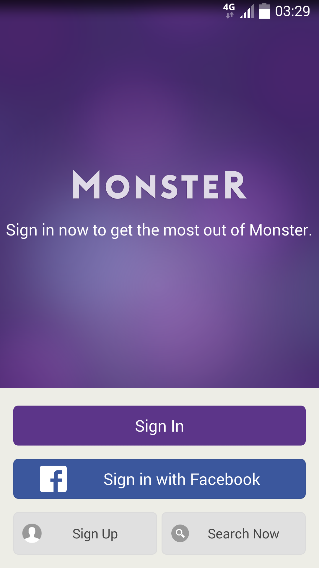 Android application Monster Job Search screenshort